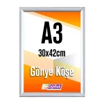 Alüminyum Çerçeve Gönye Köşe A3 30x42cm