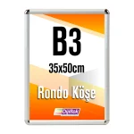 Alüminyum Çerçeve Rondo Köşe B3 35x50cm